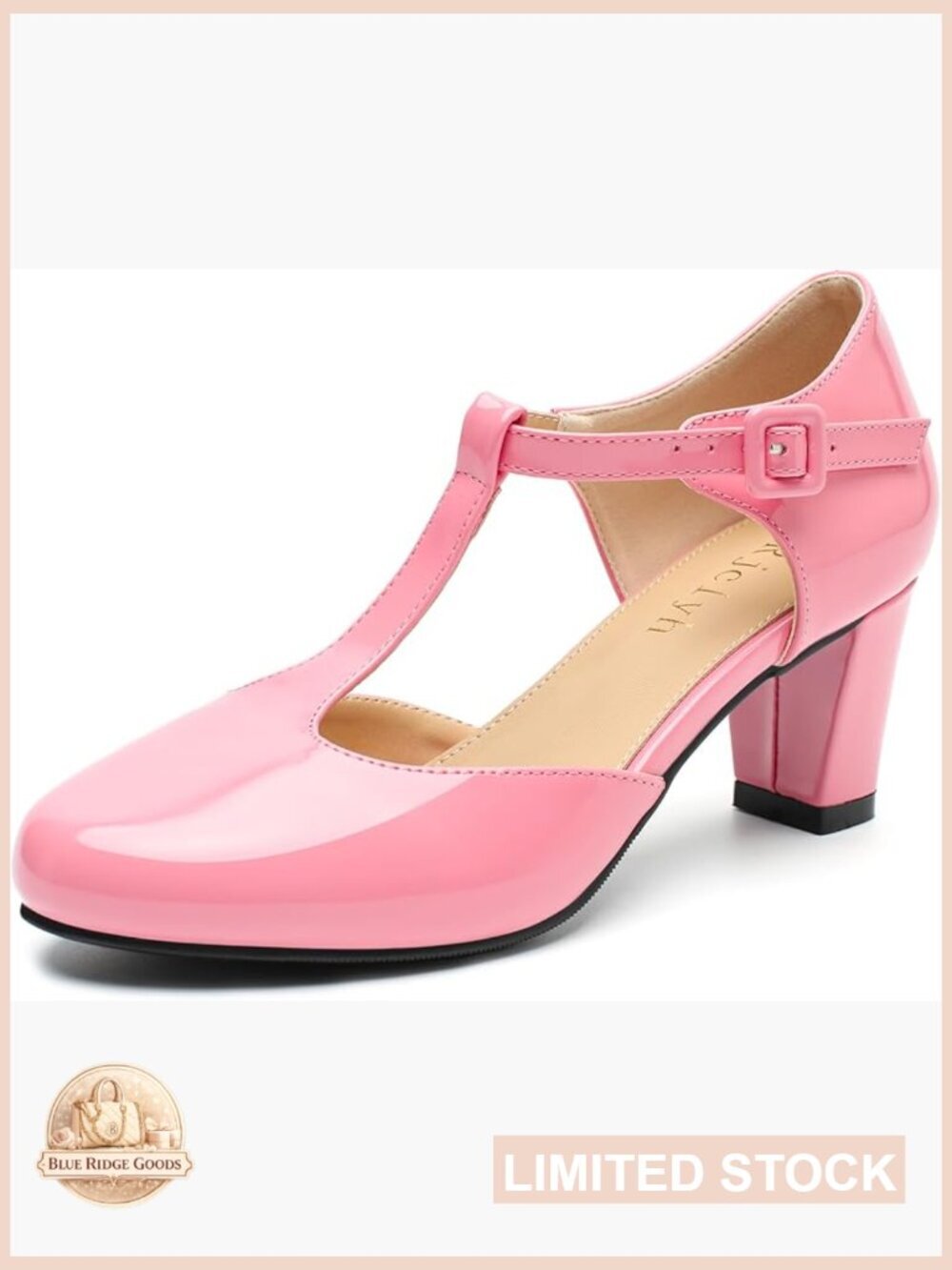 Women's T-Strap Mary Jane Pumps Chunky Heels Vintage Dressy Casual